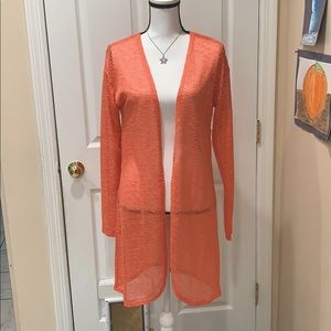Love by design porcelain rose knit cardigan sz L